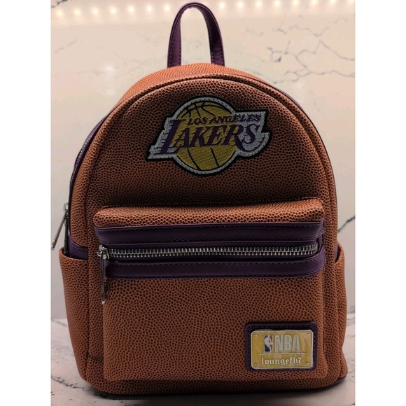 Loungefly NBA Los Angeles Lakers Basketball Mini Backpack New Without Tags - Picture 1 of 8